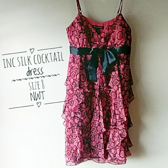 INC International  Concepts Silk  Cocktail Dress - Picture 4 of 4